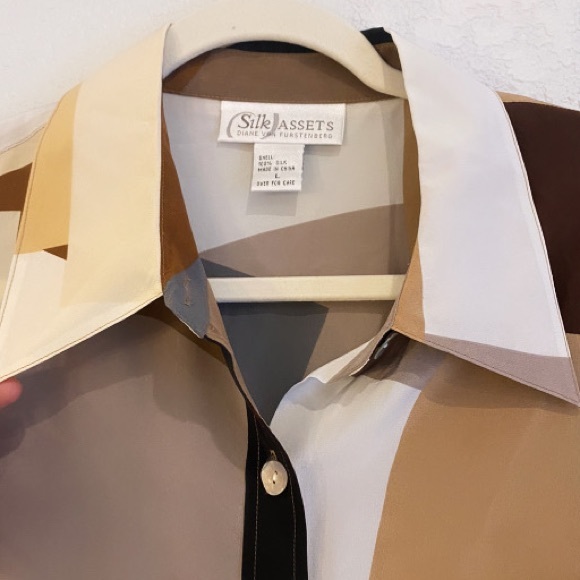 100% silk DIANE VON FURSTENBERG Silk Asset blouse - Picture 3 of 14